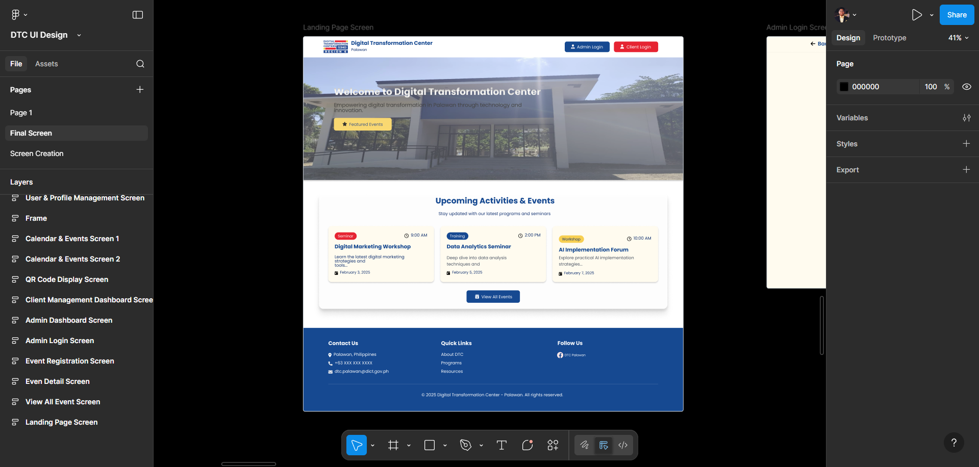 DTC Palawan UI Design